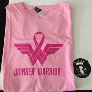 Wonder warrior tee. Breast cancer awareness.
